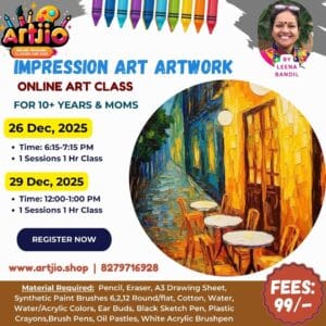Impression Art Artwork Live Workshop For 10+ Years & Moms | 1 Day Session | 26 Dec | 29 Dec