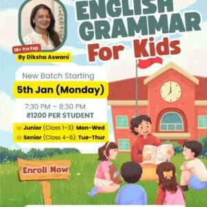 English Grammar LIVE Classes | Senior Batch Class 4–6 | by Diksha Aswani