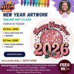 New Year Artwork Live Workshop For 8-10 Years | 1 Day Session | 29 Dec | 02 Jan
