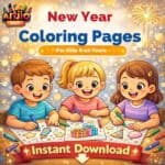 New Year Coloring Pages For 8-10 Years | PDF Of 10 Printable Pages