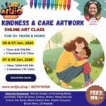 Kindness And Care Artwork Live Workshop For 10+ Years & Moms | 2 Day Session |5 & 7 Jan | 7 & 9 Jan