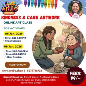 Kindness And Care Artwork Live Workshop For 4-7 Years | 1 Day Session | 6 Jan | 8 Jan