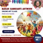 Makar Sankranti Art Artwork Live Workshop For 8-10 Years | 1 Day Session | 9 Jan | 12 Jan
