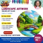 Landscape Artwork Live Workshop For 4-7 Years | 1 Day Session | 24 JAN | 27 JAN