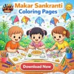 Makar Sankranti Coloring Pages For 4-10 Years | PDF Of 10 Printable Pages