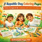 Republic Day Special Coloring Pages For 4-10 Years | PDF Of 15 Printable Pages