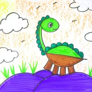 Dinosaur- Leaf Art Artwork | 45 Min | Pre-Recorded | In Hindi | 4-7 Years