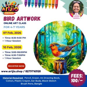 BIRD Artwork Live Workshop For 4-7 Years | 1 Day Session | 07 Feb | 10 Feb