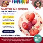 VALENTINE DAY Artwork Live Workshop For 8-10 Years | 2 Day Session | 2 & 4 Feb | 4 & 6 Feb