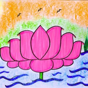 National Flower - Lotus Artwork | 45 Min | Pre-Recorded | In Hindi | 4-7 Years