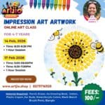 IMPRESSION ART Artwork Live Workshop For 4-7 Years | 1 Day Session | 14 Feb | 17 Feb