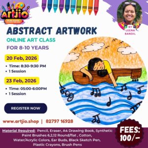 ABSTRACT ART Artwork Live Workshop For 8-10 Years | 1 Day Session | 20 Feb | 23 Feb