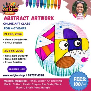 ABSTRACT ART Live Workshop For 4-7 Years | 1 Day Session | 21 Feb | 24 Feb
