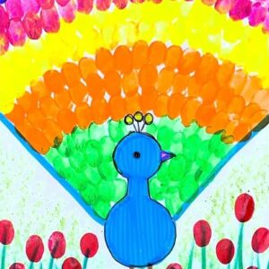 Peacock Impression Art Artwork | 1 Hr | Pre-Recorded | 4-7 Years