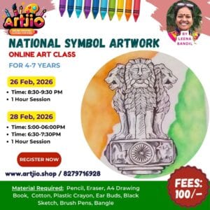 National Symbol Artwork Live Workshop For 4-7 Years | 1 Day Session | 26 Feb | 28 Feb