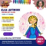 ELSA Artwork Live Workshop For 4-7 Years | 1 Day Session | 10 March | 12 March