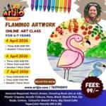 FLAMINGO ARTWORK For 4-7 Years | 1 Day Session | 4 April | 6 April | 7 April