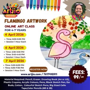 FLAMINGO ARTWORK For 4-7 Years | 1 Day Session | 4 April | 6 April | 7 April