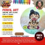 PENCIL ART For 4-7 Years | 1 Day Session | 2 April | 3 April | 4 April