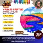 CANVAS PAINTING Artwork Live Workshop For 8-10 Years | 1 Day Session | 3 April | 4 April | 6 April