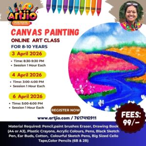 CANVAS PAINTING Artwork Live Workshop For 8-10 Years | 1 Day Session | 3 April | 4 April | 6 April