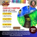 CANVAS PAINTINGS Artwork Workshop For 10+ Years & Mom’s | 1 Day Session | 1 April | 2 April | 3 April