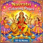 Navratri Special Coloring Pages | Pdf Of 11 Printable Pages