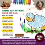 ANIMAL ART ARTWORK For 4-7 Years | 1 Day Session | 11 April | 13 April | 14 April