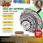 FOLK ART Artwork Live Workshop For 8-10 Years | 1 Day Session | 6 April | 7 April | 8 April